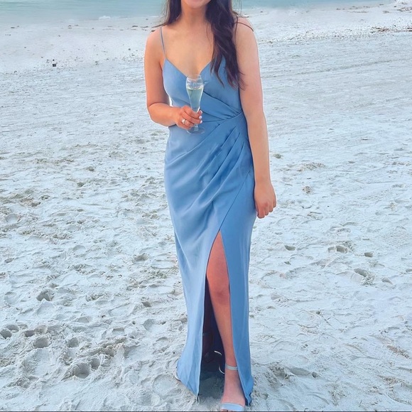 BHLDN Freya Satin Charmeuse dress size 8 - Picture 6 of 6